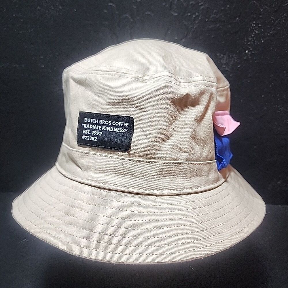 Dutch Bros Coffee Bucket Hat Radiate Kindness Pocket Sun Fishing Outdoors Cap